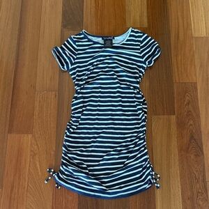 Xtraordinary Navy and White Striped Top